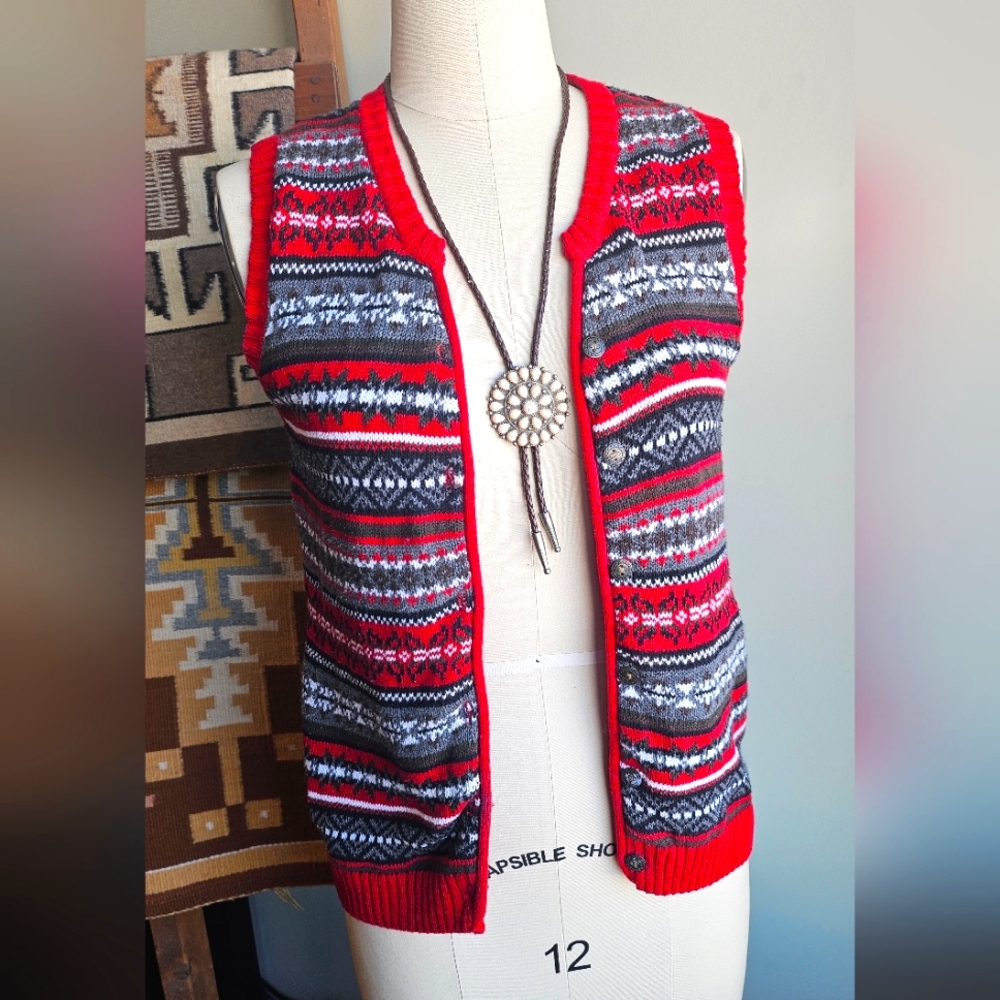 Baxter & Wells Vintage Fair Isles Knit Vest
